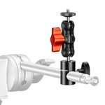 NEEWER 1/4” Screw Mount Adapter with Dual Joint Tilt for C Stand Boom Arm, Mount Converter with Double Ball Head, for Flash Bracket Photography Light Stand Overhead Camera Mount, UA004