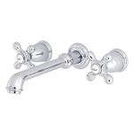 Kingston Brass KS7021AX English Country 8-Inch Center Wall Mount Roman Tub Filler 10-7/16" Polished Chrome