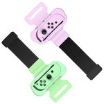 Wrist Bands for Just Dance 2025 2024 2023 2022 2021 2020 and Zumba Burn It Up Compatible with Nintendo Switch for Joy-cons & Switch OLED Version, Adjustable Elastic Strap for Switch Controller 2 Pack