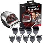 Remington Quick Cut Hair Clippers with 9 Comb Lengths Curved Blade for Rapid Hair Trimming Detailing with Storage Pouch - HC4250, Black/Red