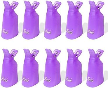 Cooetr Clip de uñas, Pinza de Arte de Uñas de, 10 Piezas Clip de Removedor de Esmaltes de Uña Pinzas Dedos Quitaesmalte, de Manicura, Clip Uñas(Morado)