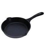 VICTORIA Cast Iron Egg Skillet - Individual Tapas Pan, Pre-Seasoned, Nonstick, 6.5 inch, Black (SKL-206)