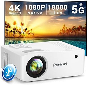 5G WiFi Bluetooth Projector, Native 1080P Outdoor Movie Projector with 350" Display, 18000L Home Theater Video Projector 4K Supported, LED Video Projector Compatible with TV Stick, Phone/PC
