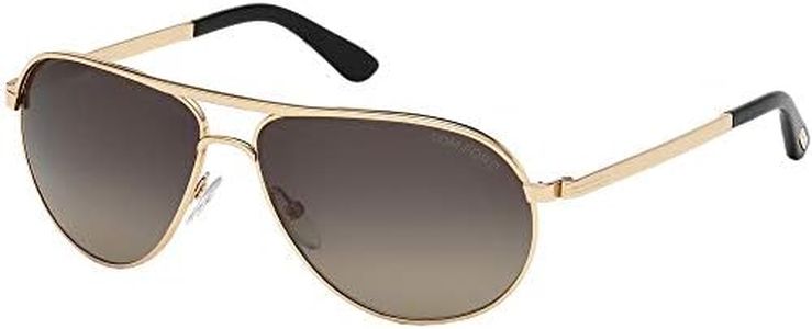 Tom Ford MARKO FT 0144 Shiny Rose Gold Black/Dark Grey Brown 58/13/140 men Sunglasses