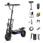 X5 55mph Electric Scooter for Adults with Seat, Kick Scooter with 6000W Dual Motor, Scooters with 60V38AH Lithium Battery & 75 Miles Long Range, 11" Tubeless Off-Road Tires.