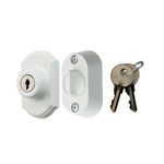 Ideal Security Keyed Deadbolt for Storm and Screen Doors, White