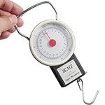 LRMYS Multi-function 22KG Luggage Scale, Portable Fishing Mechanical Scale with 1M Tape Measure for Accurate Weighing Suitcases Bags Handbags Luggages Home Travel, 1 Pack