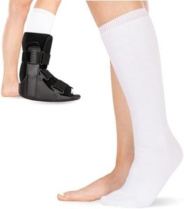 BraceAbility Replacement Sock Liner for Orthopedic Walking Boots | Medical Tube Socks to wear Under Air Cam Walkers and Fracture Boot Casts to Reduce Skin Irritation (Single)