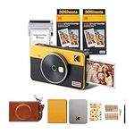 KODAK Mini Shot 2 Retro 4Pass 2-in-1 Instant Camera and Portable Photo Printer (5.3 x 8.6 cm) plus Gift Package with 68 Sheets, Yellow