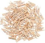 100 Pieces Mini Wooden Pegs Clips P