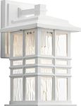 Kichler 49829WH Kichler 49829WH Craftsman/Mission One Light Outdoor Wall Mount from Beacon Square Collection in White Finish,