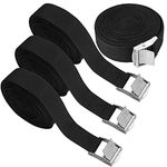 4 Pcs Ratchet Tie Down Straps, 5m x 25mm Adjustable Lashing Straps, Tension Belt Retaining Cargo Straps Heavy Duty with Quick Release Cam Buckle for Vans, Motorcycle, Trucks, Trailer, Luggage