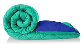 Amazon Brand - Solimo Microfiber Reversible Comforter, Single (Sea Green & Indigo Blue, 300 GSM)