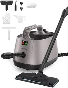 Steam Cleaner with 21 Accessories, 5 Minutes Fast Heating, Multipurpose Portable Canister Steamer for Floors, Carpet, Cars, Tiles, Grout Cleaning, Chemical-free, 1.5L Capacity