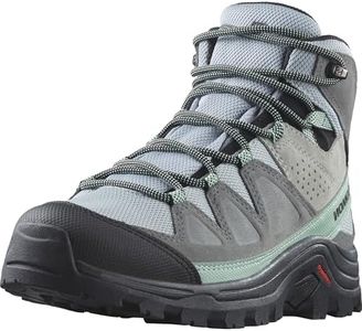 Salomon Women's Quest Rove GTX Hiking Shoe, Quarry/Quiet Shade/Black, 8 US