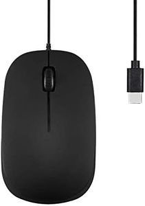 Perixx PERIMICE-201C USB Type C Wired Optical Mouse with 3-Button, Scroll Wheel, 1000 DPI, Black