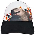 Concept One DC Comics The Suicide Squad King Shark Trucker Hat, Adult Baseball Cap, Red/Black, One Size, Red/Black, One Size