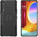 SkyTree Case Compatible with LG Velvet 5G, Shockproof Heavy Duty Dazzle with Kickstand Protective Back Cover for LG Velvet 5G