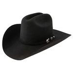 Stetson Men's Apache 4X Buffalo Felt Cowboy Hat Black 7 1/4