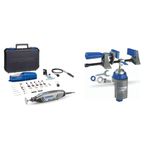 Dremel 4250 Rotary Tool 175 W, Multitool Kit with 3 Attachments 45 Accessories & 2500 Multi-Vise, 3-in-1 Adjustable Bench Vice with Clamp and Tool Holder