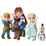 Frozen Disney Deluxe Petite Doll Gift Set - Includes Anna, Elsa, Kristoff, Sven and Olaf! Dolls Are Approximately 6 inches Tall - Perfect For Any Fan!