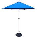 Tropishade 632B13 Premium Auto Tilt Umbrella, 9', Blue