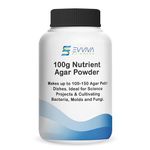 Nutrient Agar Powder 100 Grams - Evviva Sciences - Makes Over 150 to 200 Agar Petri Dishes - Easy to Use - Great Science Fair Projects - W/Experiment Ebook