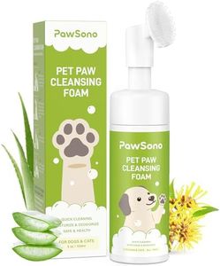 PawSono Dog & Cat Paw Cleaner, No-Rinse Foaming Pet Foot Washer with Built-in Scrubber Brush for Dirty, Muddy Paws – Suitable for Small, Medium & Large Dogs, Small Animals, Puppies, Kittens (5 fl oz)