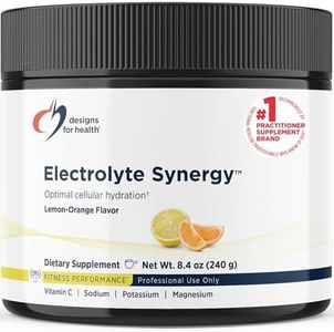Designs for Health Electrolyte Synergy Powder - Hydration Support Drink Mix Powder Supplement with Vitamin C, D-Ribose + Antioxidants - Natural Lemon-Orange Flavor (30 Servings / 240g)