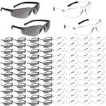 Salfboy Safety Glasses ANSI Z87.1 Scratch Resistant Glasses for Women Man Lab Goggles UV Eye Protection (118-50*grey+50*clear)