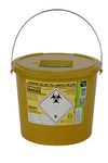 Munitech, Sharps Bin 7L Yellow, Sharps Container 7.0l for Needle Disposal, Eco Friendly, Part recycled plastic. (Single Pack)