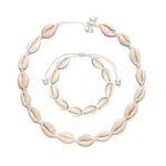 CYWQ Women Shell Choker Necklace Seashell Necklace Puka Shell Necklace Bracelets Set Hawaii Necklace for Girl Lady