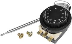 uxcell 1NO 1NC 250/380V 16(2) A 0-40C Temperature Control Switch Capillary Thermostat for Oven Refrigerator Heater, 1.5m Length, with 2 Screws