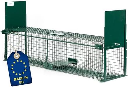 ITA Trampa para Animales Vivos 5007-100x25x25 cm - por Martas Gatos Ratas - 2 Puertas, Resistente al Tiempo, Reutilizable, Montada - Made in EU