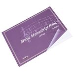 A5 24 Page Music Manuscript Sheet Notebook Blank 6 Stave Notation Paper Pad Book