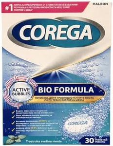 Corega- Whitening Dental Cleaning Tablets, 30pcs, Bio Formula Soluble Tablets, for Cleaning Dentures, (Pack of 1)