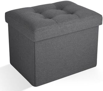 Docvania Ottoman Storage Ottoman Foot Rest Stool Foldable Bench with Storage Student Dormitory Bedroom and Entryway 16 X 12 X 12