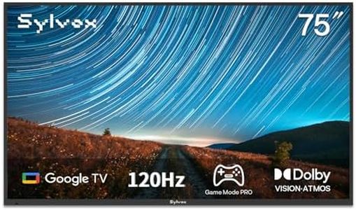 SYLVOX Outdoor TV, 120Hz Gaming TV for Outside, 75" IP56 Weatherproof TV