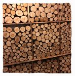 Decorative Display Round Hardwood Firewood Logs (0.2m2 area coverage)