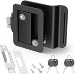 Kohree RV Door Lock Replacement Zinc Alloy Camper Door Lock, RV Door Locks with Paddle Deadbolt Plastic for Trailer Cargo Camper Horse, 4 Keys Black