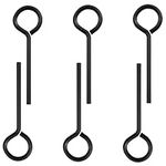 JianLing 6pcs Annular Allen Wrench Standard Dogging Key with Full Loop, Allen Wrench Door Key for Push Bar Panic Exit Devices 1/8", Black Circle