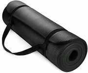 Yoga Mat 8mm Thick Wide Non-slip Exercise Fitness Pilate Gym Dance Sports Pad (black)