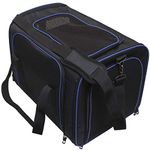 iGadgitz Xtra U6999 - Pet Carrier - Black/Blue Trim - XL 40 x 40 x 60cm