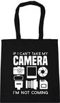 Hippowarehouse If I Can't Take My Camera I'm Not Coming Tote Shopping Gym Beach Bag 42cm x38cm, 10 litres