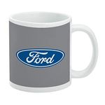 GRAPHICS & MORE Ford Motor Company Blue Oval Logo Ceramic Coffee Mug, Novelty Gift Mugs for Coffee, Tea and Hot Drinks, 11oz, White