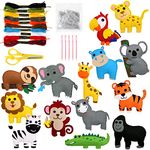 Jetcloud Felt Sewing Craft Kit, Animal Sewing Craft Kit for Kids DIY Sewing Felt Animals Fun Crafts Educational Sewing Kit for Beginner Children Kids Boys and Girls