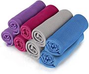 8Packs Cooling Towel (40"x 12"), Ice Towel, Microfiber Towel, Soft Breathable Chilly Towel Stay Cool for Yoga, Sport, Gym, Workout, Camping, Fitness, Running, Workout & More Activities