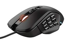 Trust Gaming Mouse GXT 970 Morfix, Customisable Computer Mouse, 10,000 DPI, 4 Interchangeable Side Plates, Programmable Buttons, RGB Lighting, Wired Mouse for PC and Laptop - Black