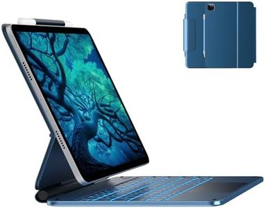 typecase Edge Keyboard Case for iPad Air 11-inch (2024 M2) & iPad Pro 11 inch (4th/3rd/2nd/1st Gen),Magic Keyboard for Air 5th/4th Gen,Multi-Touch Trackpad,11 Colors Backlight,Pacific Blue