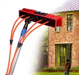 10m Window Cleaning Telescopic Pole, Telescopic Window Cleaner, window cleaning equipment extendable solar panel cleaning brush and pole 30cm water hole large brush head easy to install water fed pole